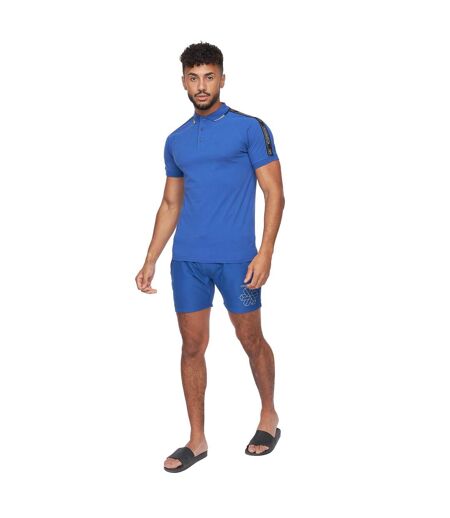 Mens Allred Polo Shirt Blue Crosshatch
