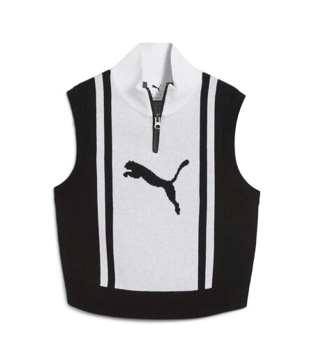 Débardeur blanc/noir femme puma half