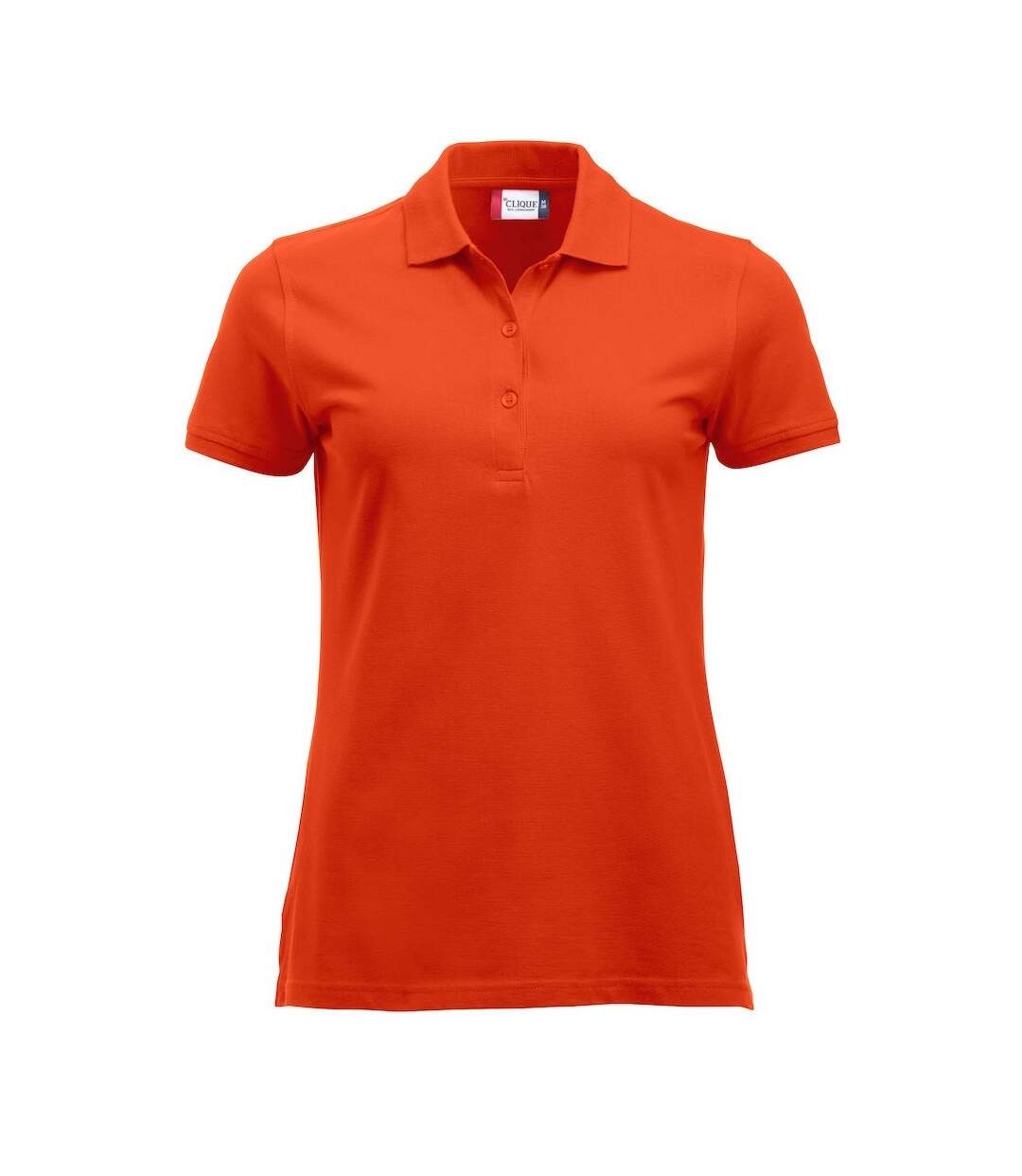 Womens/ladies marion polo shirt blood orange Clique