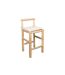 Tabouret haut en branches de teck naturel