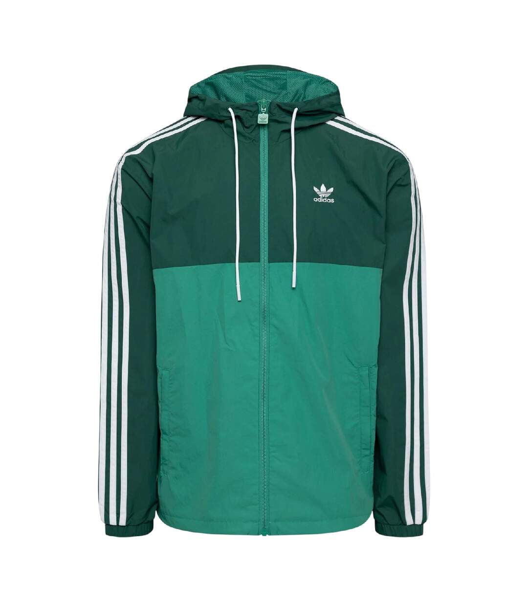 Mens Originals Terrace Woven Hooded Jacket Green Adidas-1