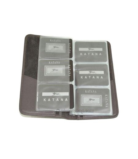 Katana - Porte-cartes en cuir - marron - 2949