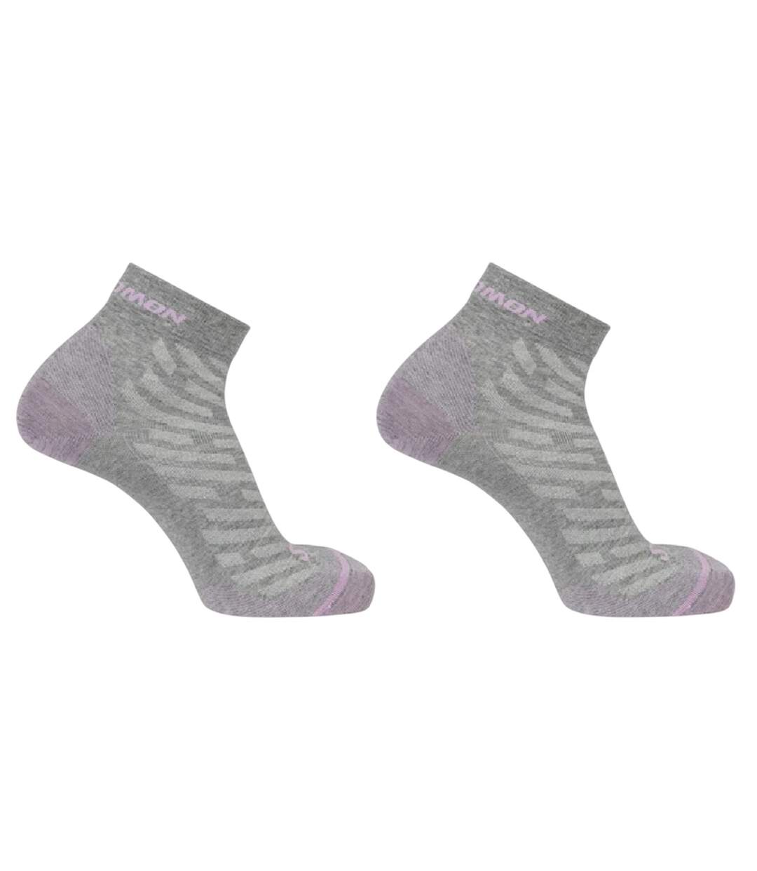 Chaussettes De Sport Adulte Gris Lilas Salomon-1