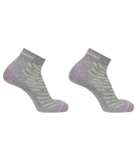 Chaussettes De Sport Adulte Gris Lilas Salomon