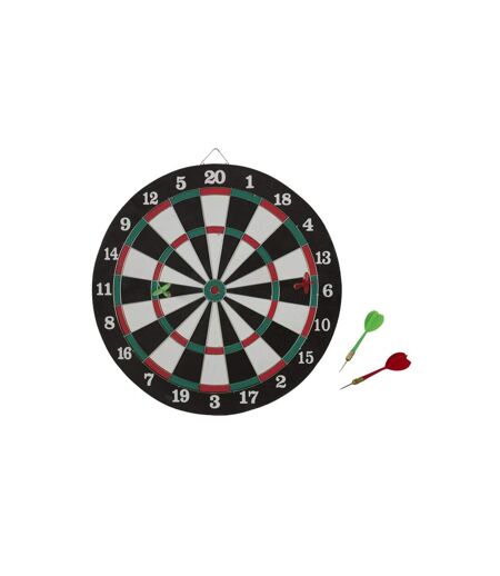 Jeu de Fléchettes 1 Cible 38cm Noir & Vert