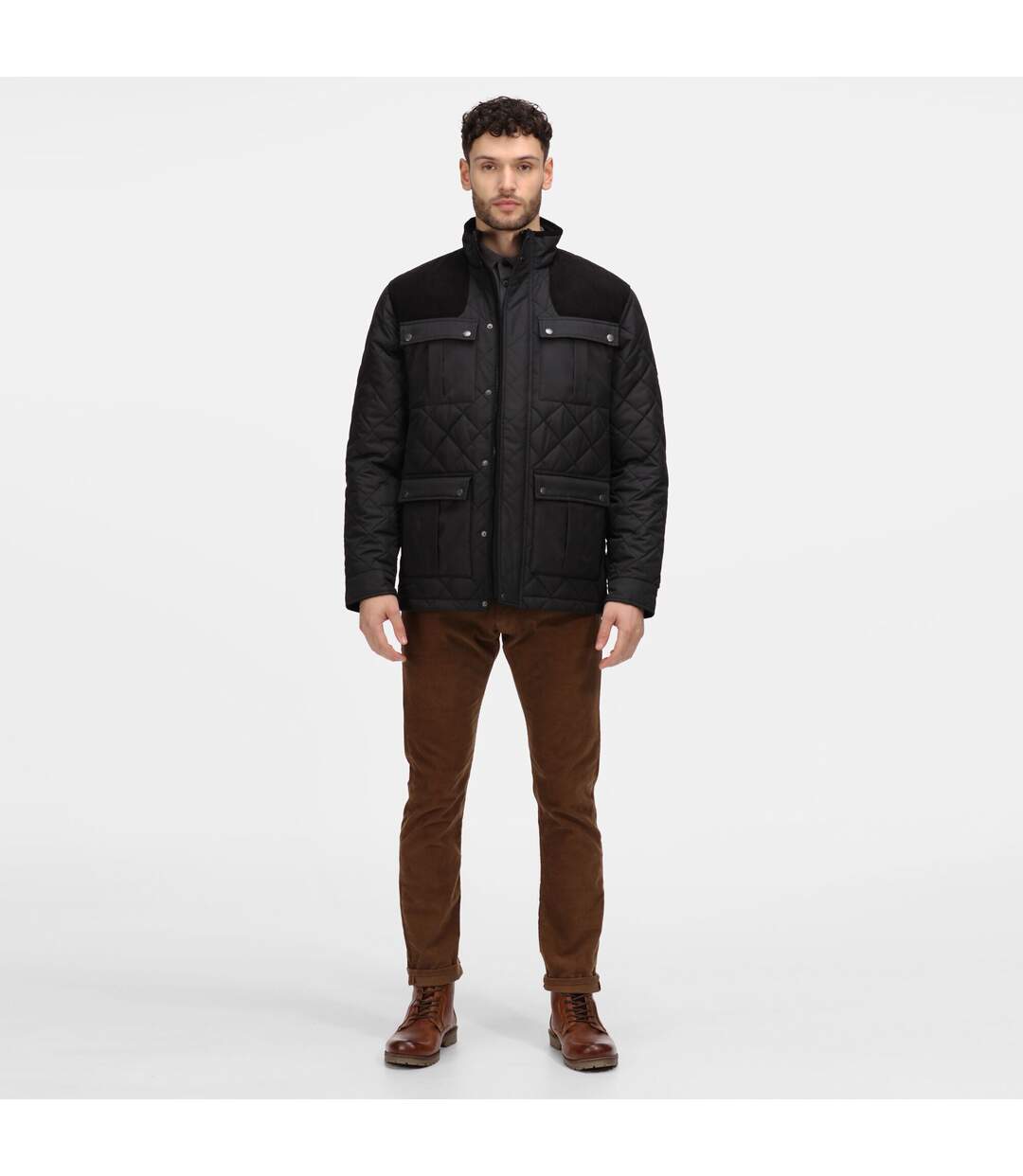 Regatta Mens Padbury Quilted Jacket (Black) - UTRG7156-1