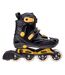 Patins À Roulettes Alignées Actionel Enfant 24 Fr Noir Gris Jaune Coolslide-3