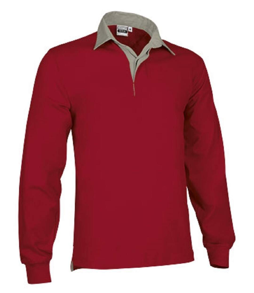 Polo rugby - Homme - réf SCRUM - rouge et beige-1