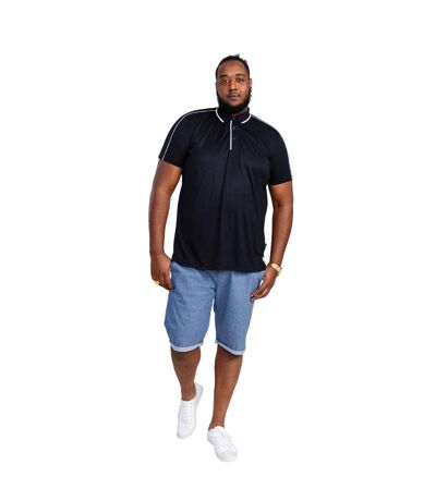 Mens D555 Sussex Tipped Jersey Contrast Piping Kingsize Polo Shirt Dark Navy Duke