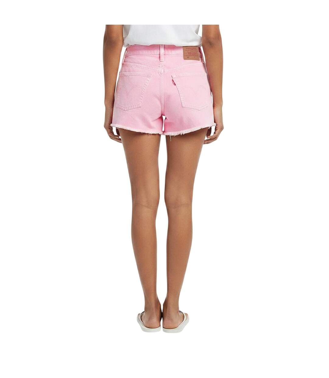 Womens/ladies 501 Original Denim Shorts Pink Levis-4