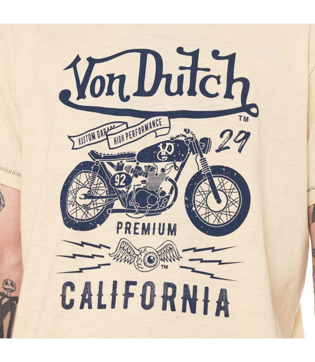 T-shirt homme regular en slub heavy wash print devant Zane Vondutch-2
