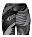 Womens/ladies Geometric Skinny Leggings Black Night Reebok-3