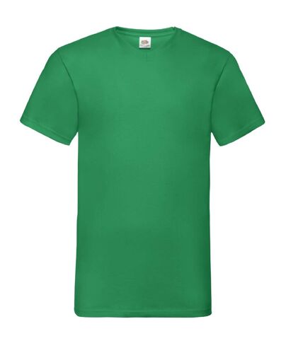 Fruit Of The Loom Mens Valueweight V-Neck T-Short Sleeve T-Shirt (Kelly Green)