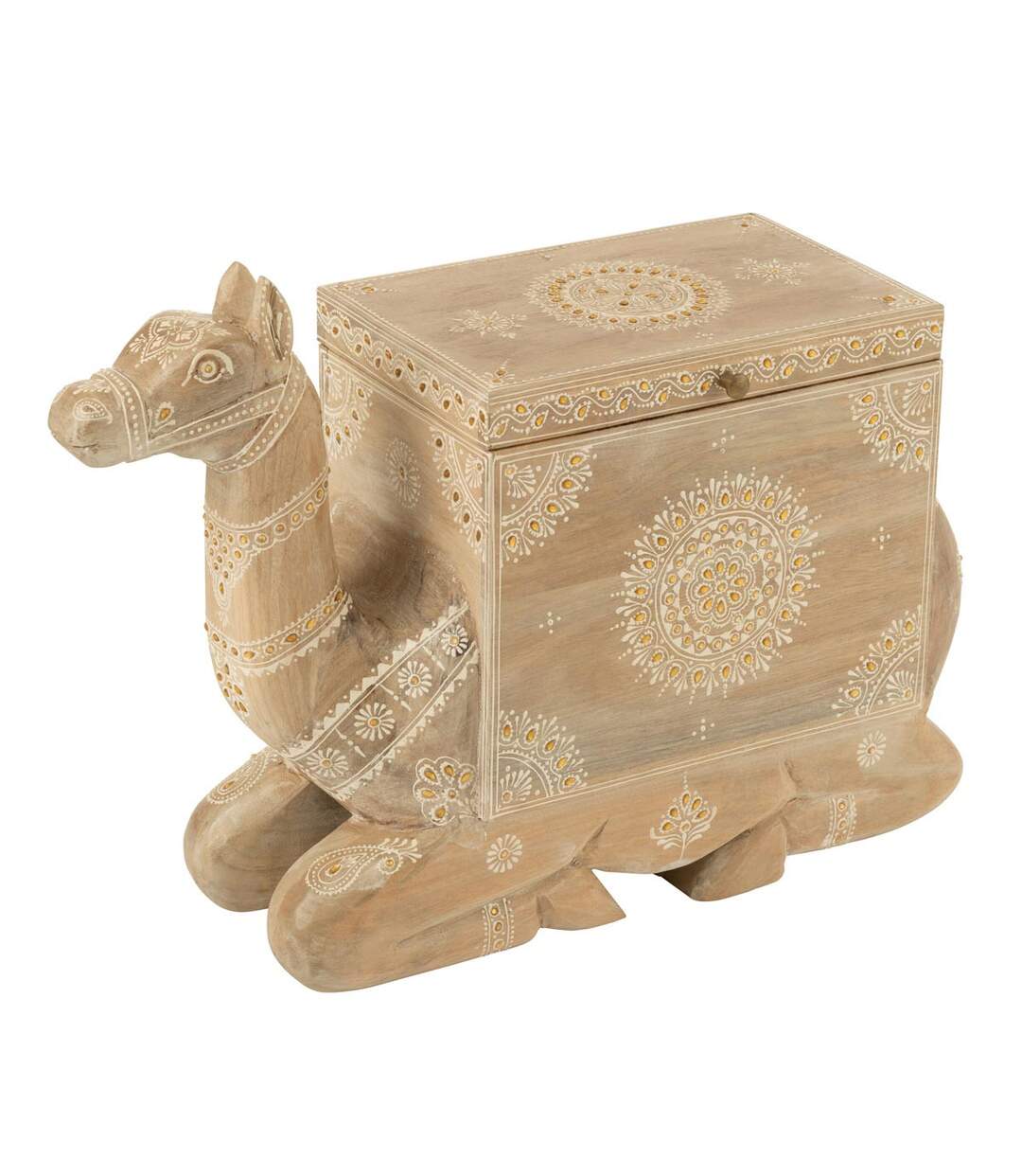 Coffre Chameau en Bois Perle du Sahara 69cm Naturel-1