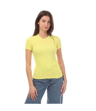T-shirt laundry femme jaune Off White