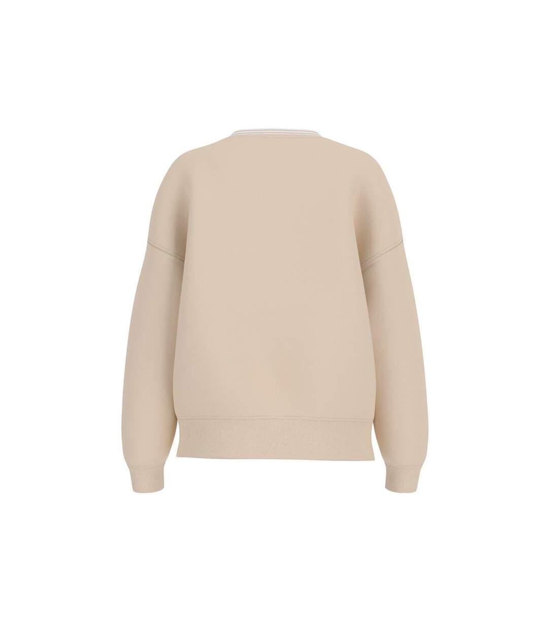 Sweat Motif/style Logo Brodé Femme Blanc Cassé Guess-2
