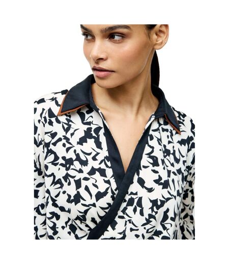 Blouse Motif/style À Nœud Femme Noir Crème French Connection