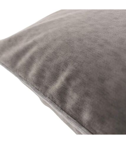 Paoletti Torto Velvet Rectangular Throw Pillow Cover (Charcoal/Silver) (50cm x 50cm)