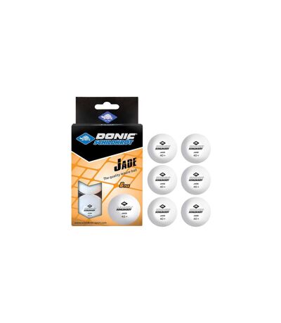 Donic-Schildkroet Jade Poly 40+ Table Tennis Balls (Pack of 6) (White/Black) (One Size) - UTMQ907