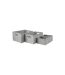 Lot de 4 Paniers de Rangement Déco 38cm Gris-1