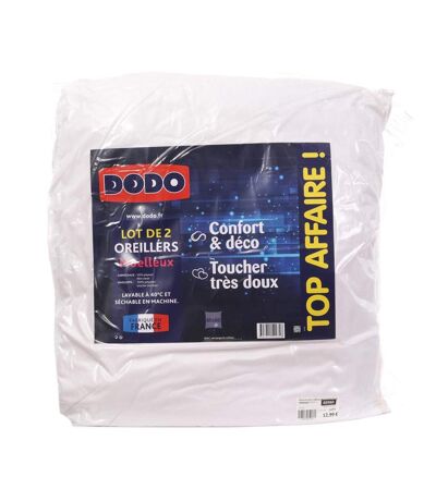 Lot de 2 Oreillers Beige Dodo Confort & Déco 60x60 - 60x60