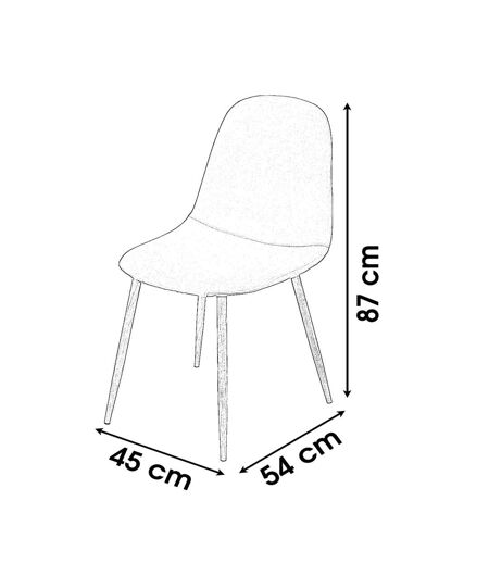 Lot de 4 Chaises de table design scandinave Oslo - Taupe
