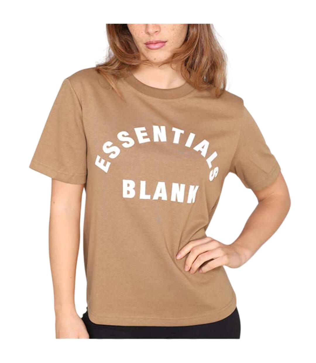 Womens/ladies Oversized Boyfriend T-shirt Mocha Blank Essentials-3
