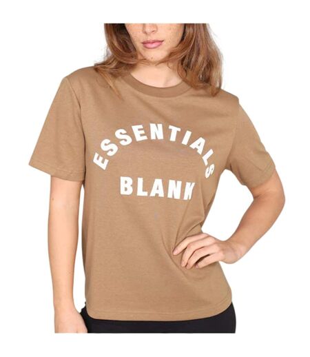 Womens/ladies Oversized Boyfriend T-shirt Mocha Blank Essentials