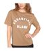 Womens/ladies Oversized Boyfriend T-shirt Mocha Blank Essentials-3