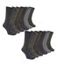 Mens 12 Pack Ribbed Alpaca Boot Socks-1