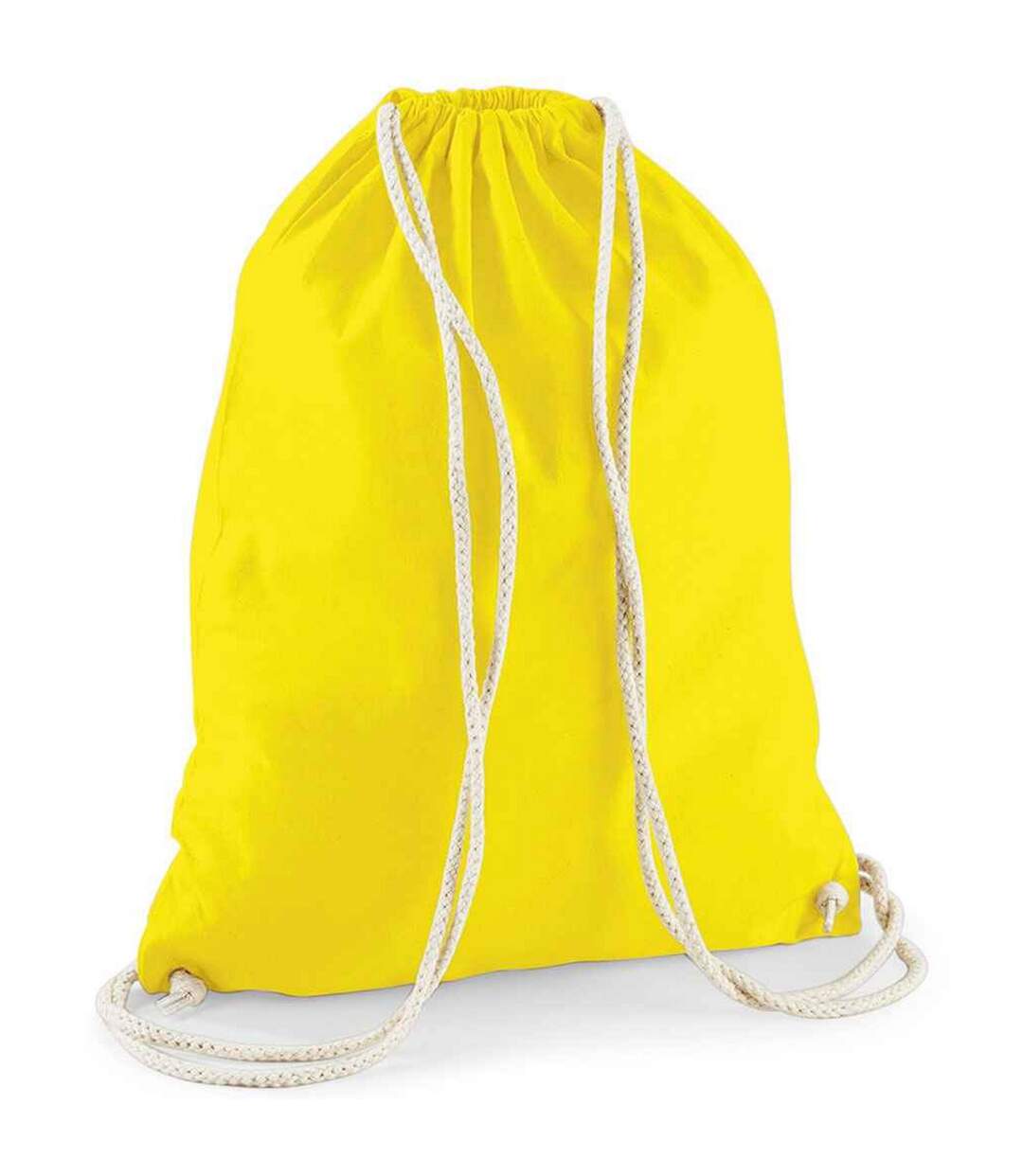 Cotton Drawstring Bag One Size Yellow Westford Mill-1