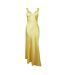 Womens/ladies Satin Maxi Dress Lemon Never Fully Dressed-2