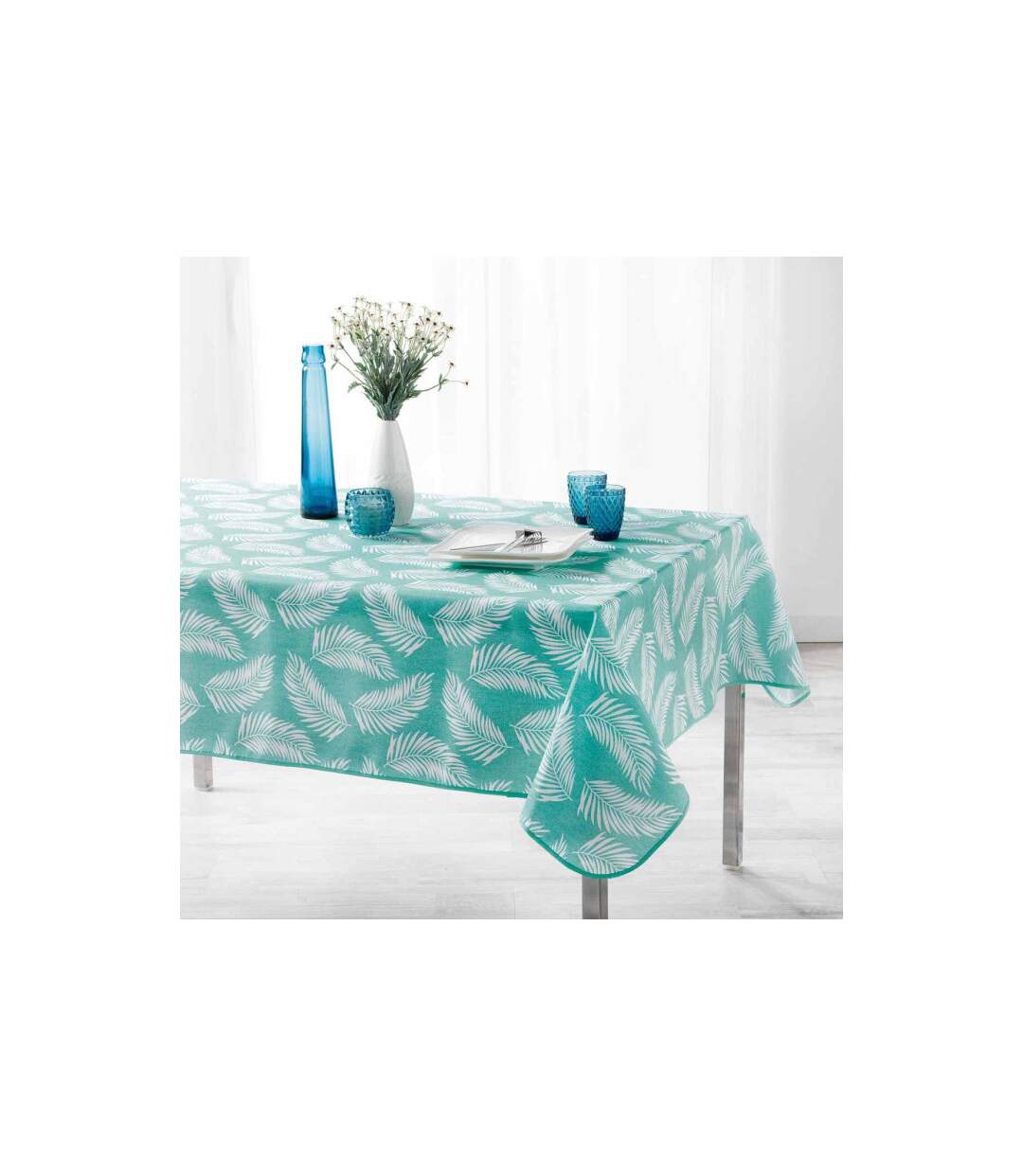 Nappe Déco Imprimée Lifette 150x240cm Menthe-1