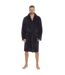 Pierre Roche Mens Flannel Fleece Robe (Navy) - UTUT978