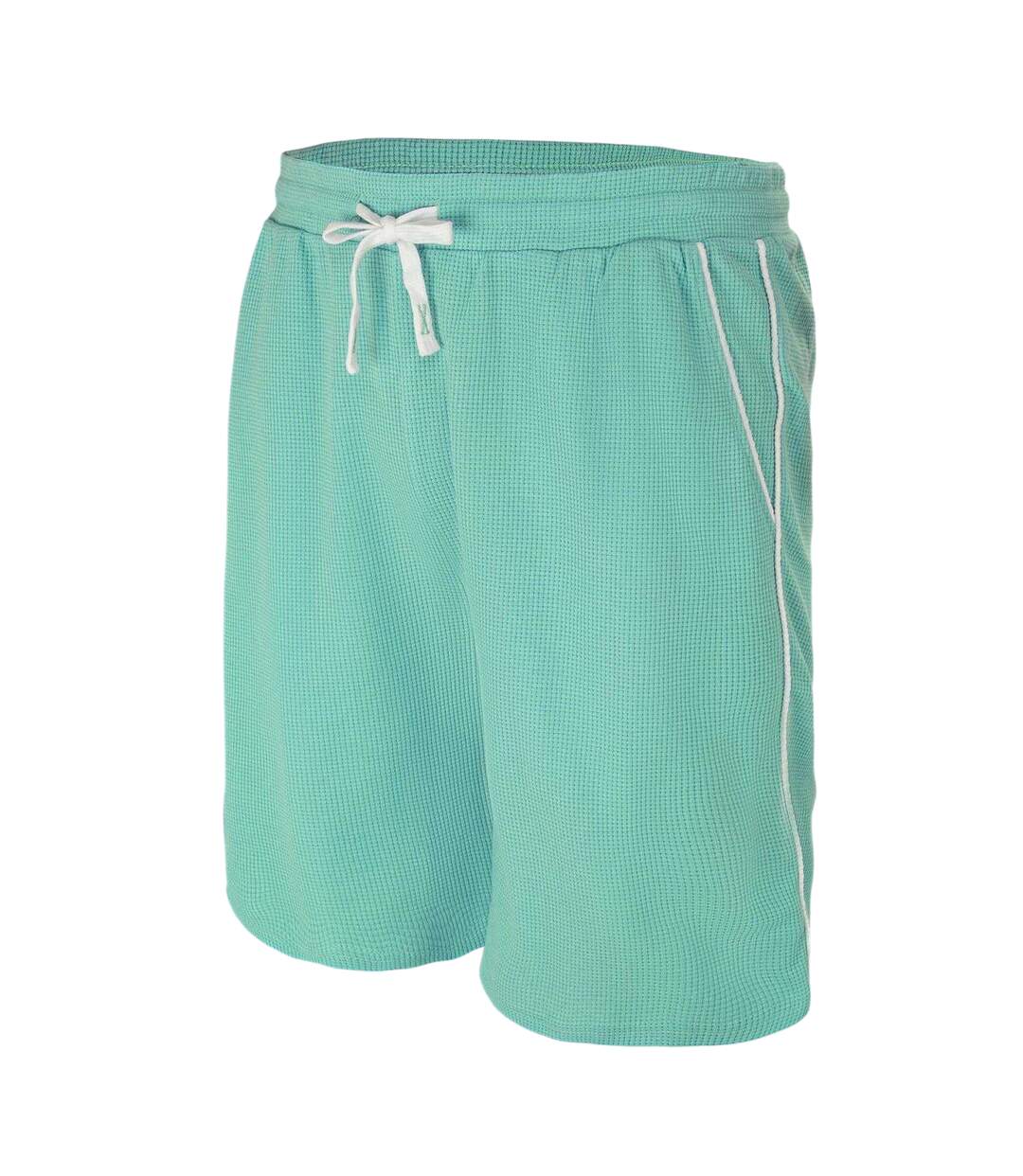Mens Cotton Blend Shorts Light Green Fabric-3