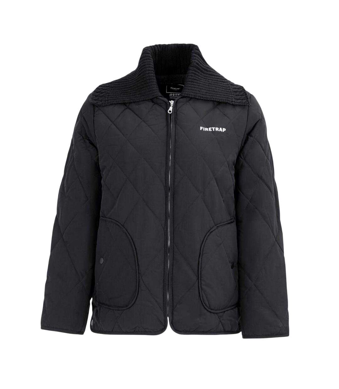 Doudoune Motif/style Matelassé Femme Noir Firetrap-1