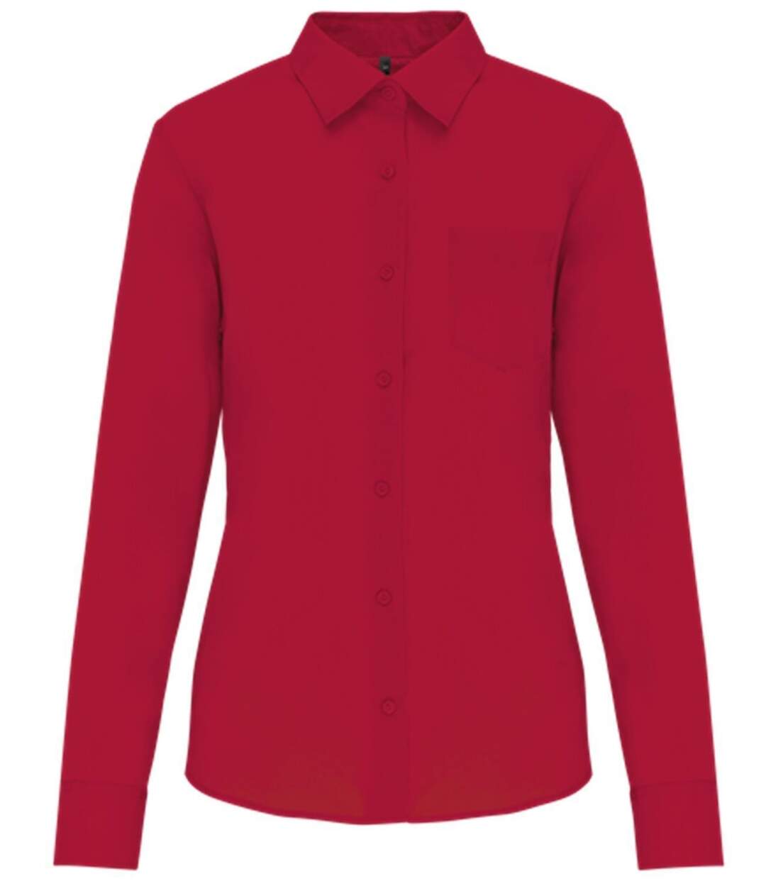 Chemise popeline manches longues - Femme - K549 - rouge-2