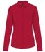 Chemise popeline manches longues - Femme - K549 - rouge