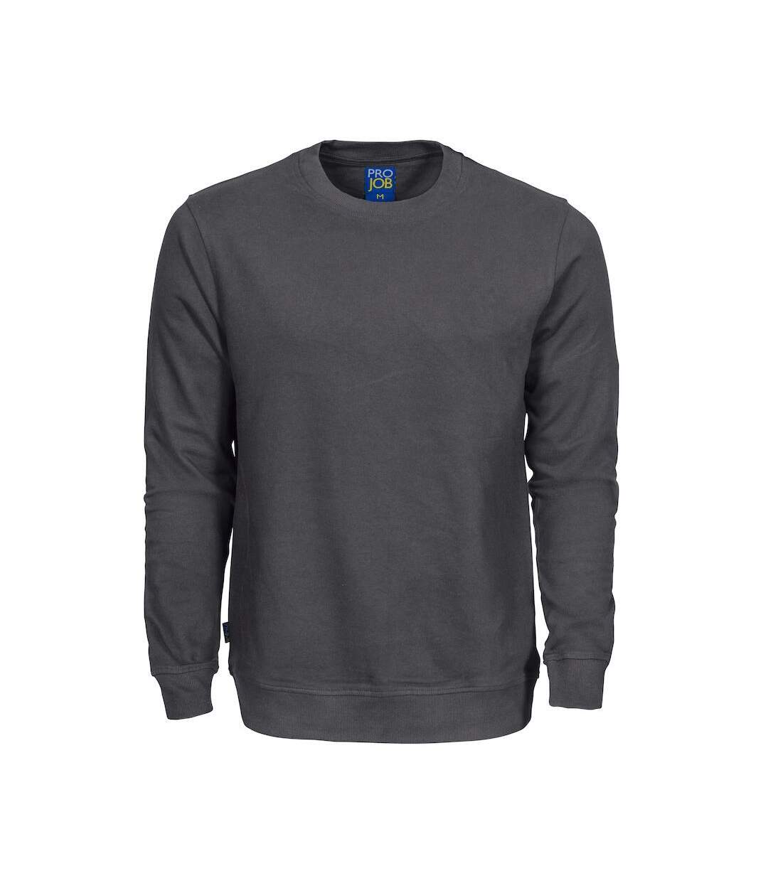 Mens Round Neck Sweatshirt Grey Projob-1