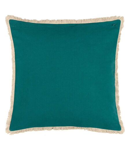 Cypressa floral mosaic cushion cover 50cm x 50cm teal Furn