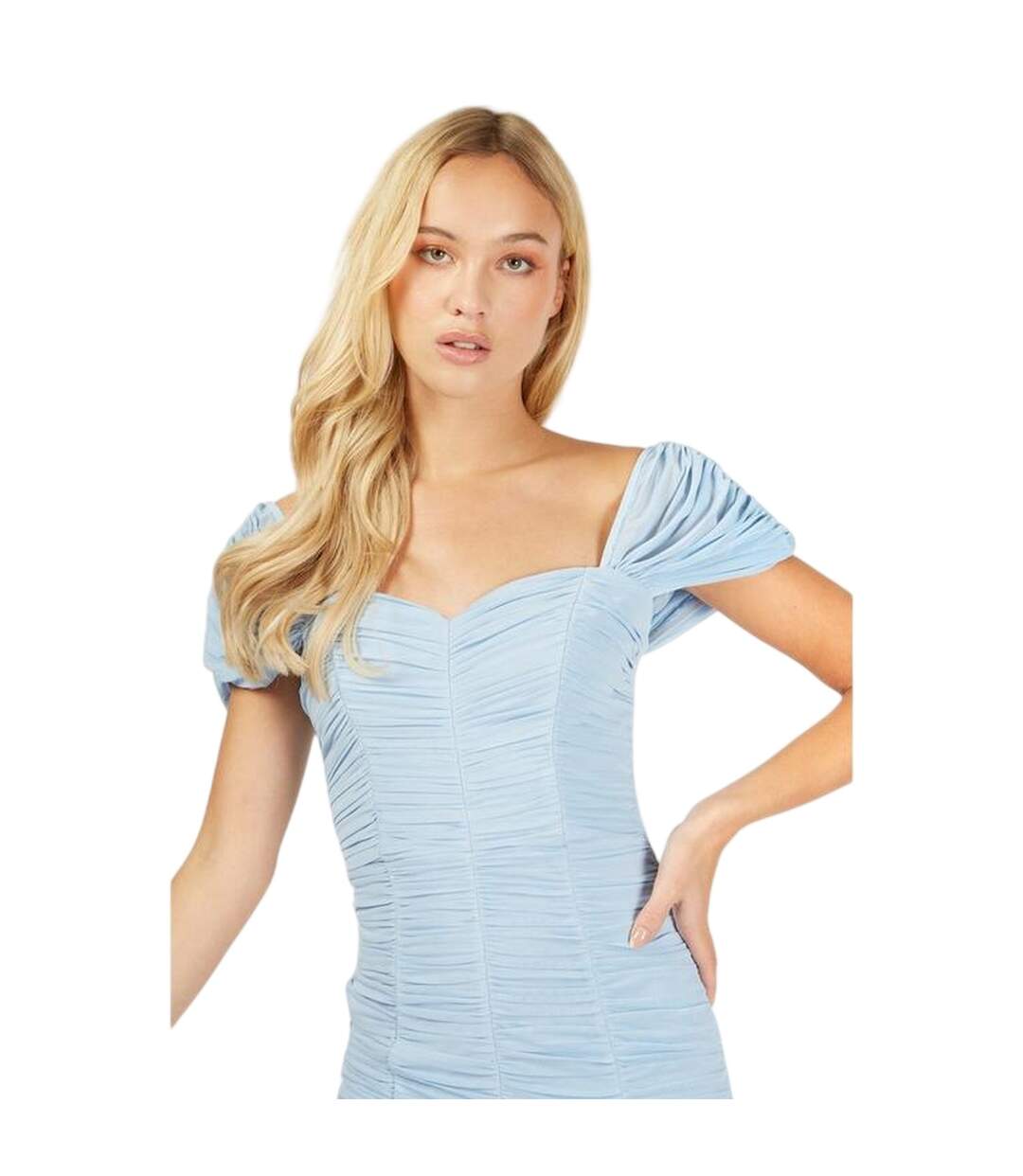Robe Longue Femme Bleu Glacier Little Mistress-3