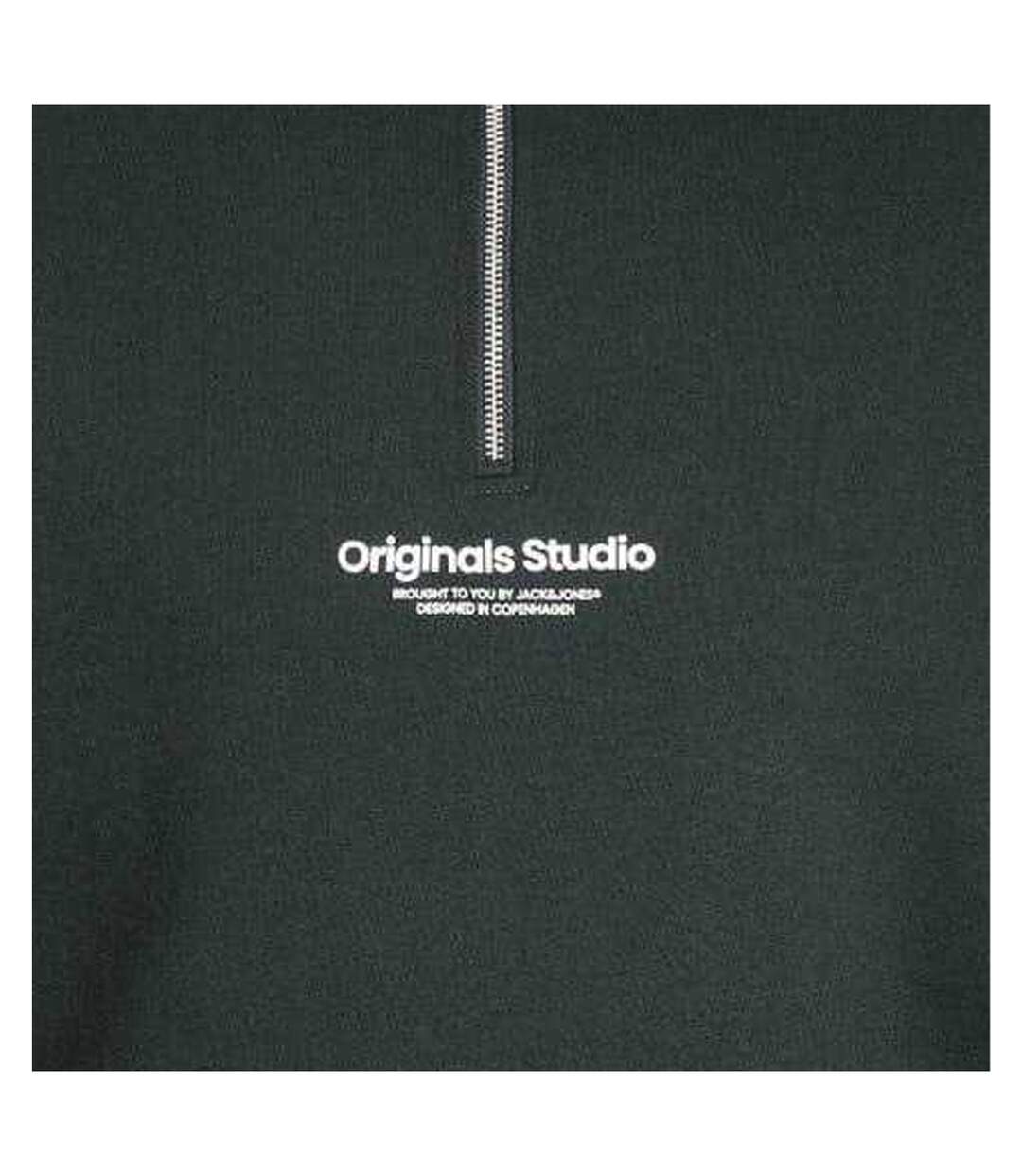 Mens Quarter Zip Regular Sweatshirt Forest Jack And Jones-3