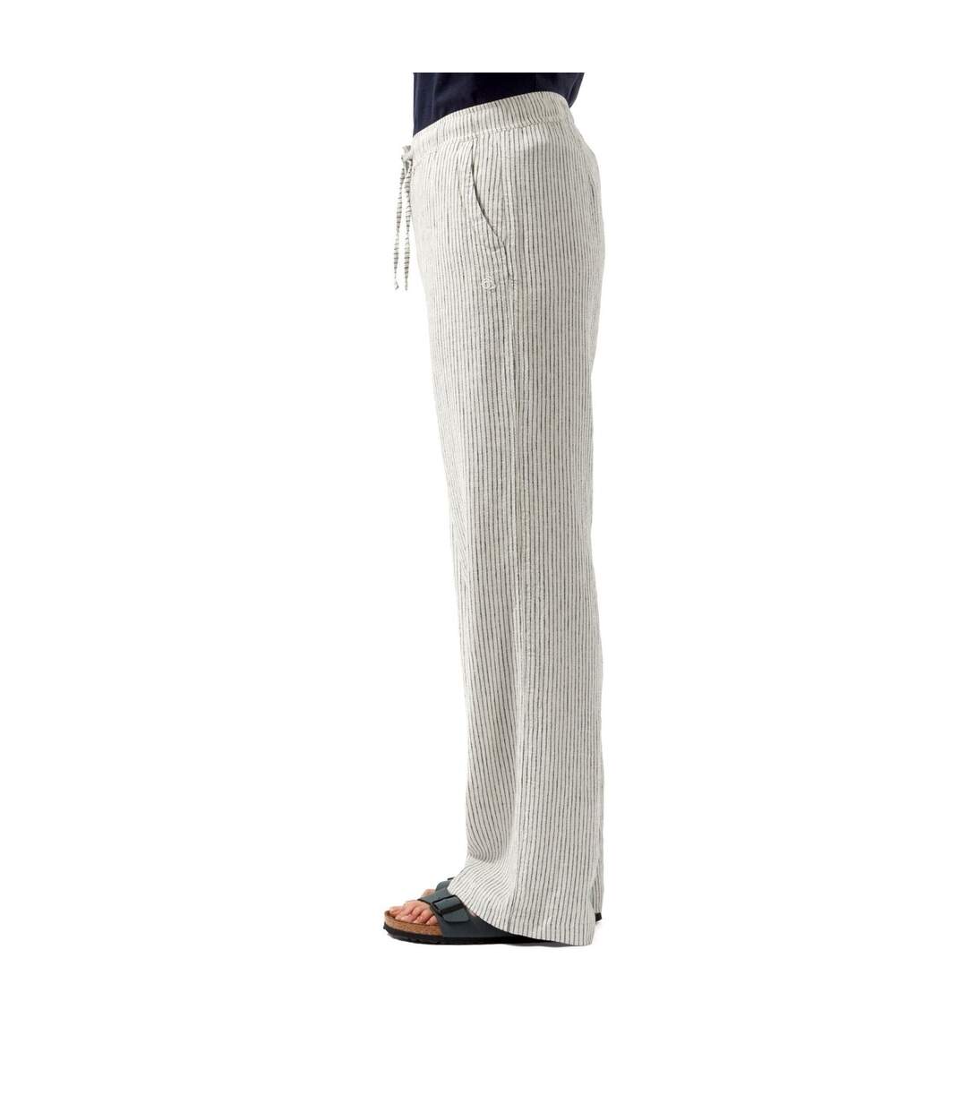 Pantalon de détente linah femme blanc / bleu marine Craghoppers-2