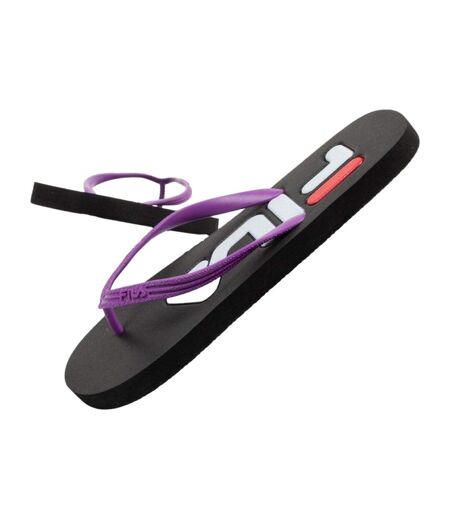 Tongs Troy Femme Noir Violet Fila