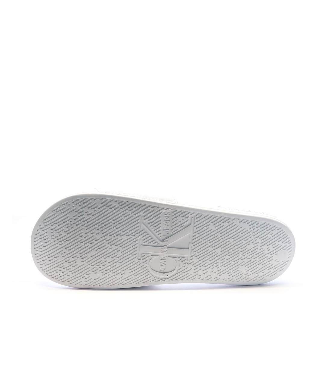Claquettes blanches homme calvin klein jeans slide monogram - 36-2