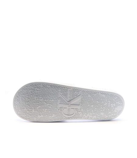 Claquettes blanches homme calvin klein jeans slide monogram - 36