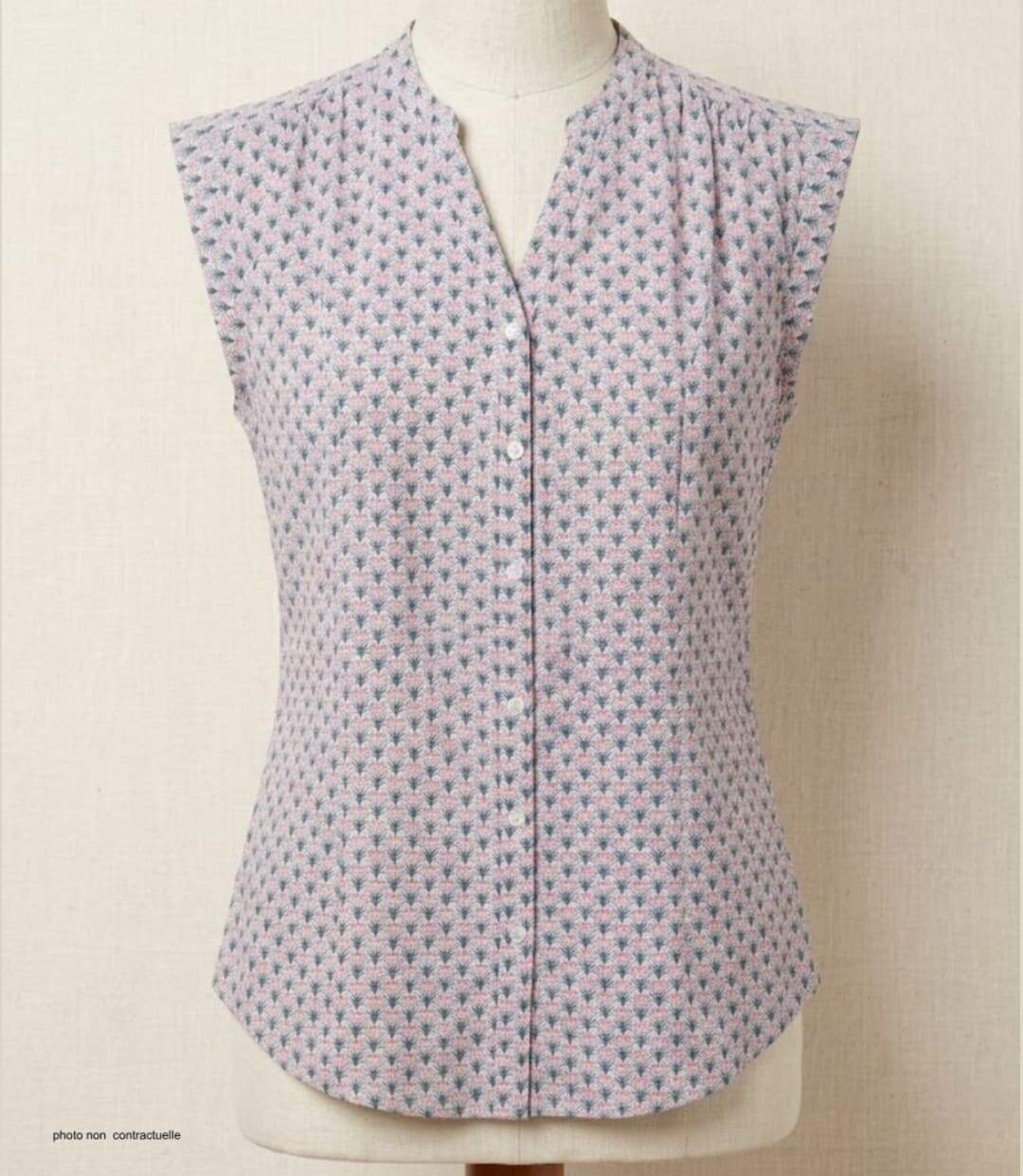 Chemisier sans manches MAYFLOWER N1131A : le top en viscose fluide pour un été frais et élégant-3