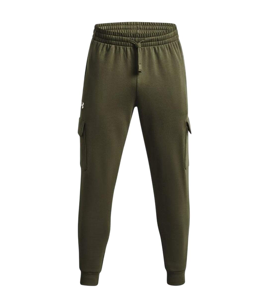 Mens Rival Fleece Cargo Pocket Joggers Marine Od Green Under Armour-2