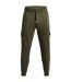 Mens Rival Fleece Cargo Pocket Joggers Marine Od Green Under Armour-2