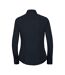 Womens/ladies polycotton fitted long-sleeved shirt french navy Russell Collection-2